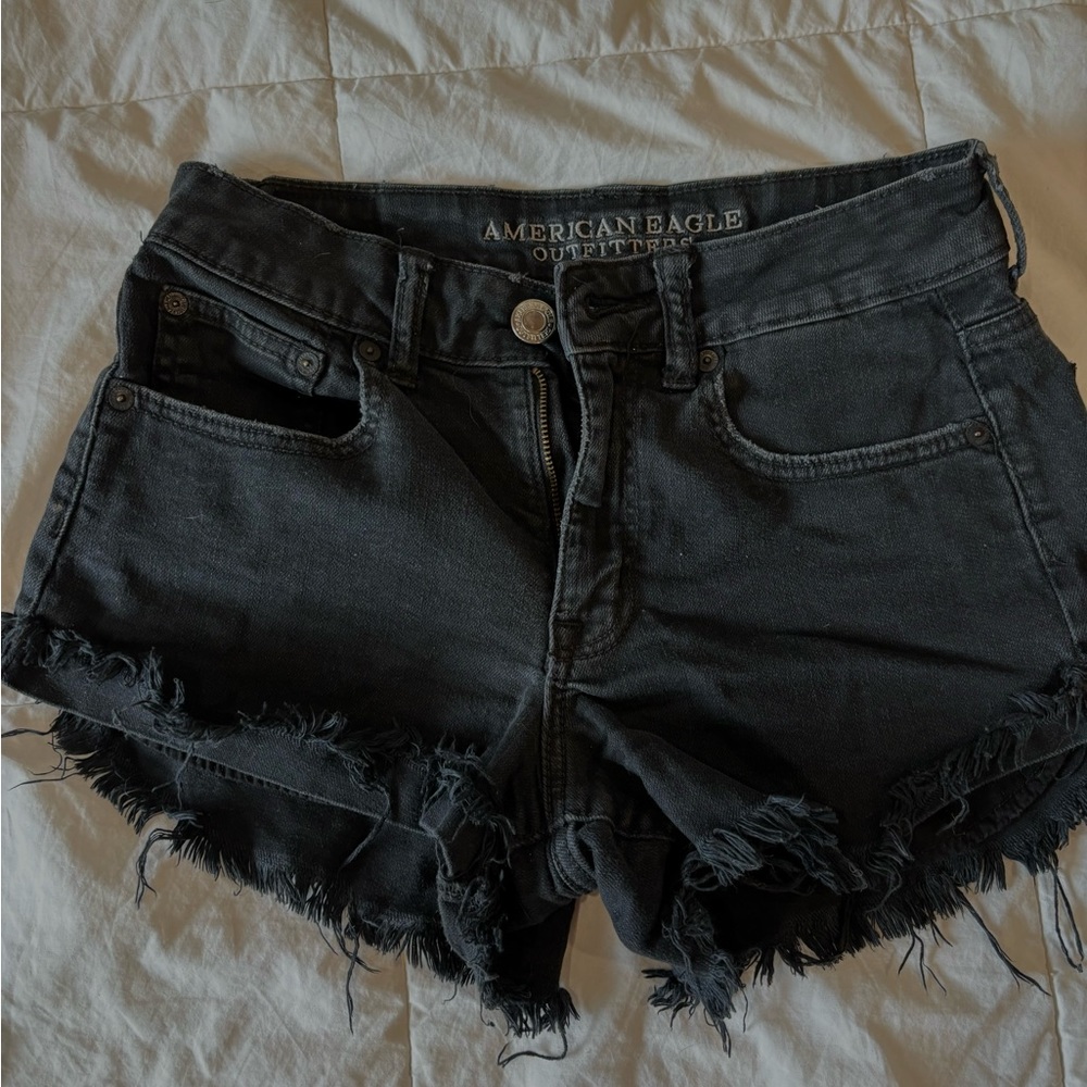 black shorts